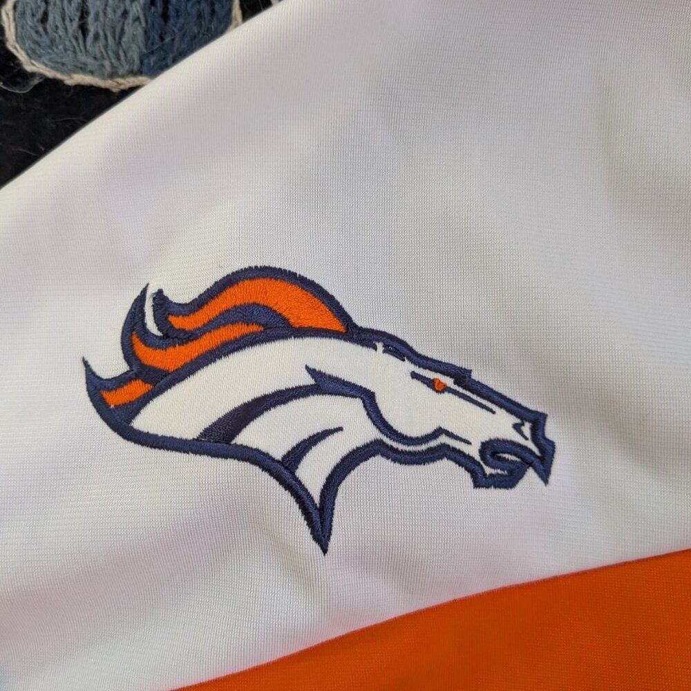 MAJESTIC NAVY BLUE DENVER BRONCOS NFL FOOTBALL STITCHED TRACK JACKET 2XT - Picture 9 of 9